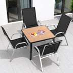 Patio Chairs Set of 4, Easily Set Up Stackable Outdoor Dining Chairs - Image 2