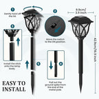 GIGALUMI 8 Pack Solar Lights Outdoor Waterproof, LED Solar Garden Lights - Image 6