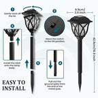 GIGALUMI 6 Pack Solar Lights Outdoor Waterproof, LED Solar Garden Lights - Image 6