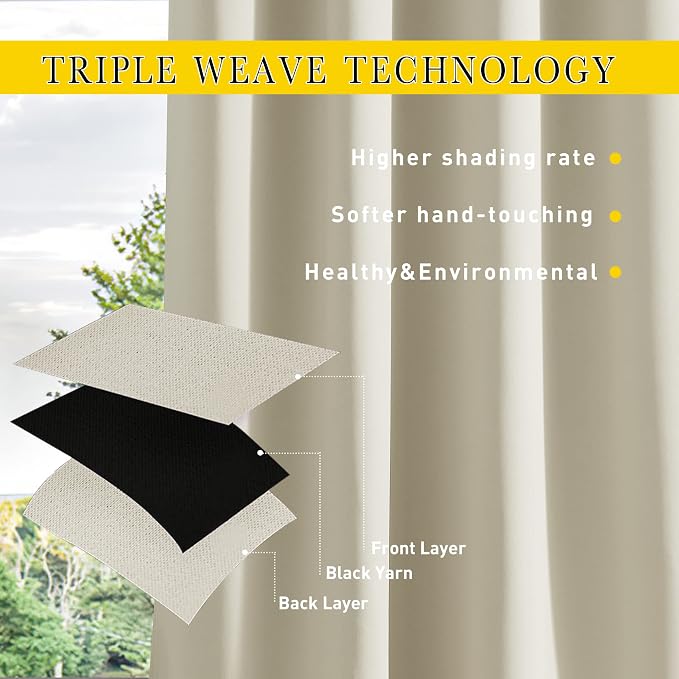 NICETOWN 2 Panels Outdoor Curtains - Image 6