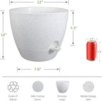 12 inch Large Self Watering Pots, Plastic Planters - Image 2
