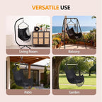 ONCLOUD Hammock Chair Hanging Rope Swing, Load Capacity Up to 550 LBS Macrame - Image 4