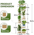 Bamworld Tall Plant Stand Indoor, 7 Tier Plant Shelf - Image 4