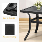 ONBRILL Small Metal Outdoor Coffee Side Table, Steel Coffee Tables - Image 7