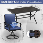 LEVELEVE 7 Piece Outdoor Patio Dining Set - Image 5