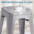 Stackable Metal Bar Stool Backless Indoor-Outdoor Counter Stools Fullmetal - Image 6