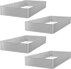 FRIZIONE 4pcs 4x2ft Galvanized Raised Garden Bed Outdoor, Above Ground Garden by FRIZIONE