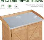 Outdoor Storage Cabinet & Potting Bench Table - Image 3