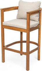 Christopher Knight Home Kuart Acacia Wood Outdoor Bar Stool Set of 2 - Image 8