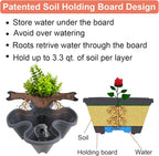 DUNCHATY Stackable Planter, Dark Gray, 5-Tier Garden Tower - Image 4