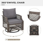 HOMREST 7 Piece Patio Furniture Set, Wicker Outdoor Conversation Set - Image 5