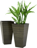 Outsunny Tall Planter for Outdoor Plants Set of 3, 28 Inch Taper Planter by Outsunny