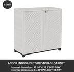 ADDOK Indoor Outdoor Plastic Storage Cabinet 34"x15"x34" - Image 5