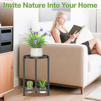 iDavosic.ly 1 Tier Corner Plant Stand Indoor, 16 Inch Tall Vertical Metal - Image 7