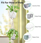 USLAI Macrame Plant Hanger Indoor Outdoor, Fits 4 to 8 Inch Pots, Strong - Image 6