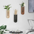 Indoor Wood Wall Planter Set of 3 - Image 4