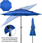 Yaheetech 3 Tier Patio Umbrella 10ft Vented Outdoor Large Market Table Umbrella - Image 6