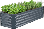 ZORMY 6×2×1.4ft Galvanized Raised Garden Bed Kit, Metal Planter Boxes Outdoor - Image 9