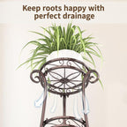 LASZOLA 3 Tier Bronze Metal Plant Stand - Image 6