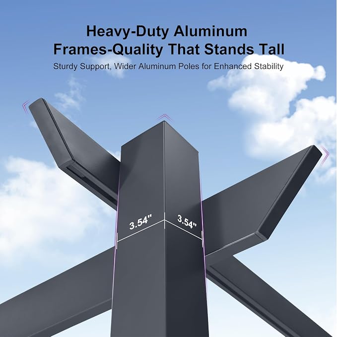 PURPLE LEAF 10' x 13' Aluminum Outdoor Pergola Wind-Resistant Retractable - Image 8