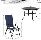 PHI VILLA Outdoor Patio Dining Set - Image 7
