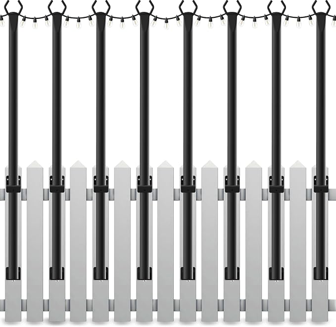 8Pack String Light Poles, 5 Ft Light Poles by Mutovlin