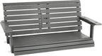 Poly Lumber 2-Seat Porch Swing, HIPS 4.5-Feet Bench Swing - Image 8
