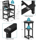 Ciokea 3-Pcs Bistro Table and Chairs, All-Weather Round High Top Bar Table - Image 3