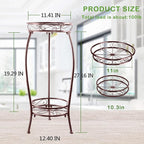 MOCORY Plant Stand Indoor Outdoor 2 Tier 27" Tall Metal Potted Holder Rack - Image 3
