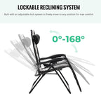 JEAREY Oversized Padded Zero Gravity Chairs, Folding Lounge Chair Outdoor Patio - Image 6
