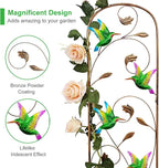 SUNNYPARK Set of 2 Hummingbird Metal Garden Trellis - Image 3