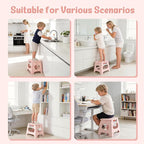 ACSTEP Folding Step Stool 11 Inch, Sturdy Plastic Foldable Step Stool - Image 2