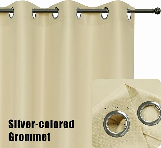 BONZER Outdoor Curtains for Patio Waterproof Thick Privacy Extra Wide Grommet - Image 3