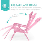 Best Choice Products Set of 2 Adjustable Steel Mesh Zero Gravity Lounge Chair - Image 3
