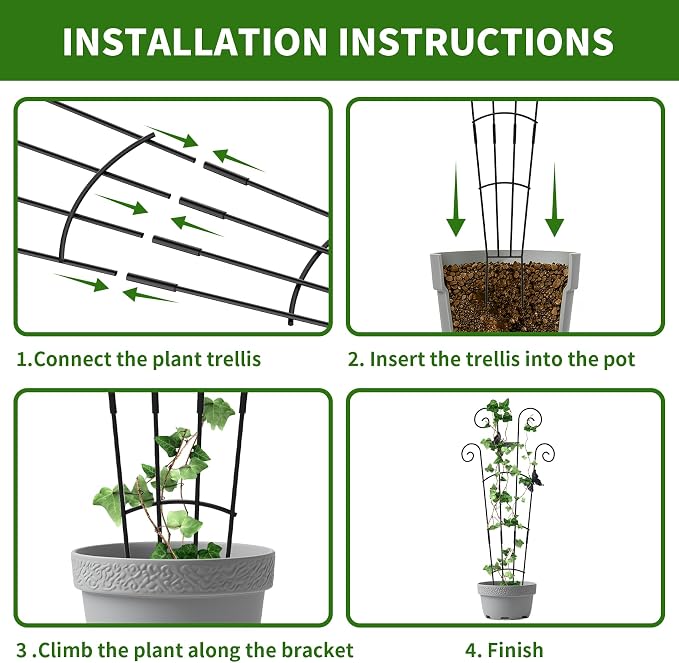 4 Pack 30 InchTaller Plant Trellis - Image 5