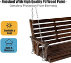 Wooden Porch Swing, Ergonomic Seat, Bench Swing - Image 4