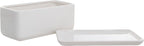 MyGift 10 Inch Modern Unglazed White Ceramic Indoor Plant Pot - Image 6