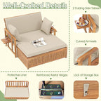 Tangkula Outdoor Acacia Wood Daybed - Image 7