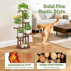 iDavosic.ly 5 Tier Plant Stand Indoor, Tiered Corner Wood Multiple Flower - Image 2