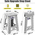 Delxo Folding Step Stool 17.5 Inch, Heavy Duty Step Stools - Image 6