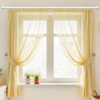 Curtain Rods for Windows 66 to 120, 1 Inch Adjustable White Extra Long Heavy - Image 3