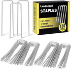 HongWay 120 Pack 4 Inch Landscape Garden Staples, Garden Stakes Galvanized 12 by HongWay