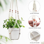Belit 2 Pack Macrame Plant Hangers Indoor Hanging Planter Basket Decorative - Image 3
