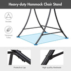 ANOW Hanging Swing Chair with Stand Included, Heavy Duty Hammock Chair with - Image 4