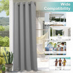NICETOWN Room Darkning Bedroom Curtain 120" L Extra Long, Stainless Steel - Image 6