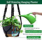 2 Pack Hanging Planters Set, 10 Inch Indoor Outdoor Hanging Plant Pot Basket - Image 2