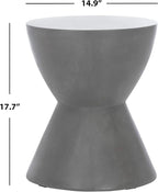 Safavieh Outdoor Collection Athena Modern Concrete Dark Grey Round 17.7-inch - Image 10