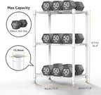 450 lbs Wire Storage Shelving 3-Tier Utility Shelving Unit Steel Organizer Wire - Image 3