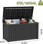 Outdoor Storage Box, Resin Deck Boxes Indoor and outdoor, Waterproof Storage - Image 2