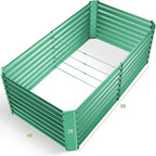 Land Guard 8×4×2 ft Galvanized Raised Garden Bed Kit, Galvanized Planter Raised - Image 2